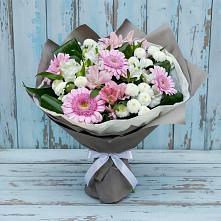 Букет цветов из:  Герберы, Альстромерии и Хризантемы #REPLACE_PRED# Заветы Ильича