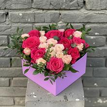 Цветочная композиция из Розы в коробке в Заветы Ильича