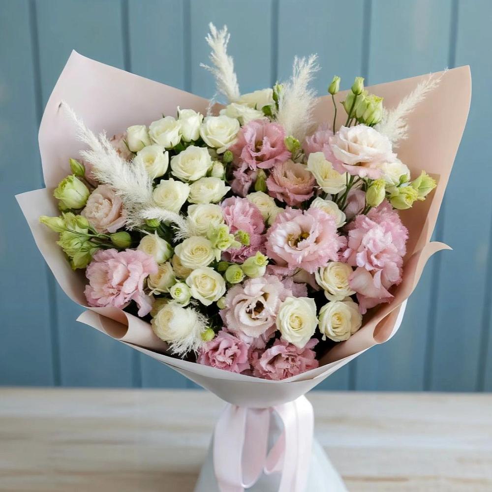 Букет цветов из: Альстромерии и Розы в Заветы Ильича