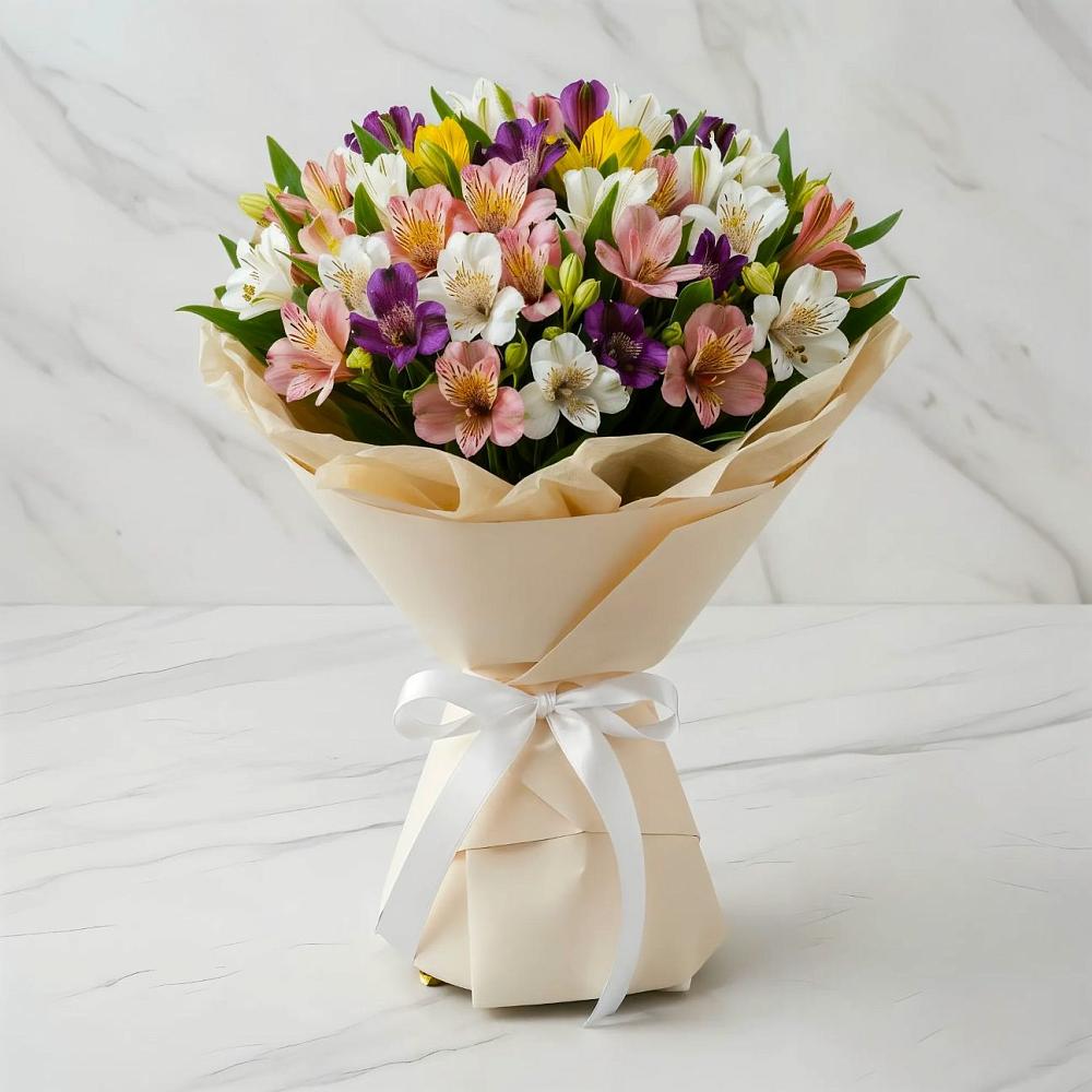 Букет цветов из: Альстромерии в Заветы Ильича