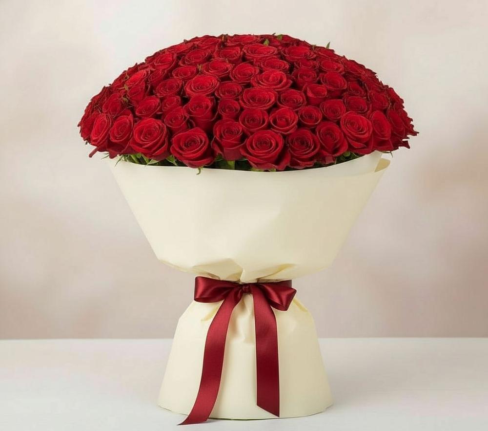 Букет 101 Красная роза Милано в Заветы Ильича