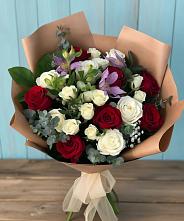 Букет цветов из:  Розы и Альстромерии #REPLACE_PRED# Заветы Ильича