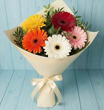 Букет цветов из:  Герберы в Заветы Ильича