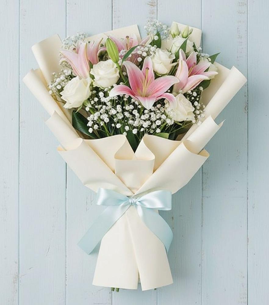 Букет цветов из: Лилии в Заветы Ильича