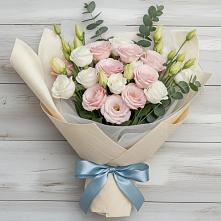 Букет цветов из:  Лизиантусы в Заветы Ильича