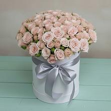 Цветочная композиция из Розы в шляпной коробке в Заветы Ильича