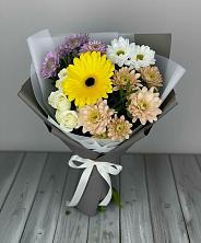 Букет цветов из:  Розы, Герберы и Хризантемы в Заветы Ильича