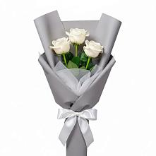 Букет 3 белые розы #REPLACE_PRED# Заветы Ильича
