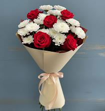 Букет цветов из:  Розы и Хризантемы #REPLACE_PRED# Заветы Ильича