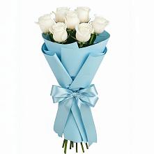 Букет 7 белых роз Проуд в Заветы Ильича