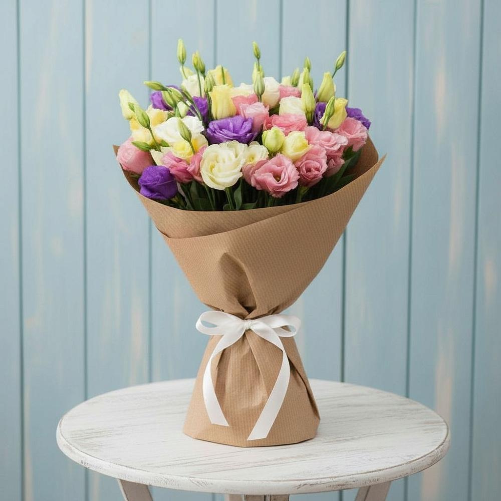 Букет цветов из: Лизиантусы в Заветы Ильича