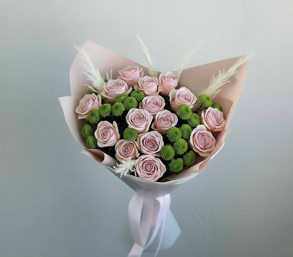 Букет цветов из: Розы и Хризантемы в Заветы Ильича