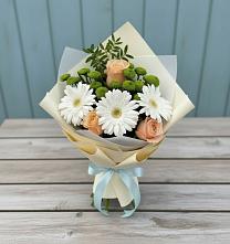 Букет цветов из:  Герберы, Розы и Хризантемы #REPLACE_PRED# Заветы Ильича
