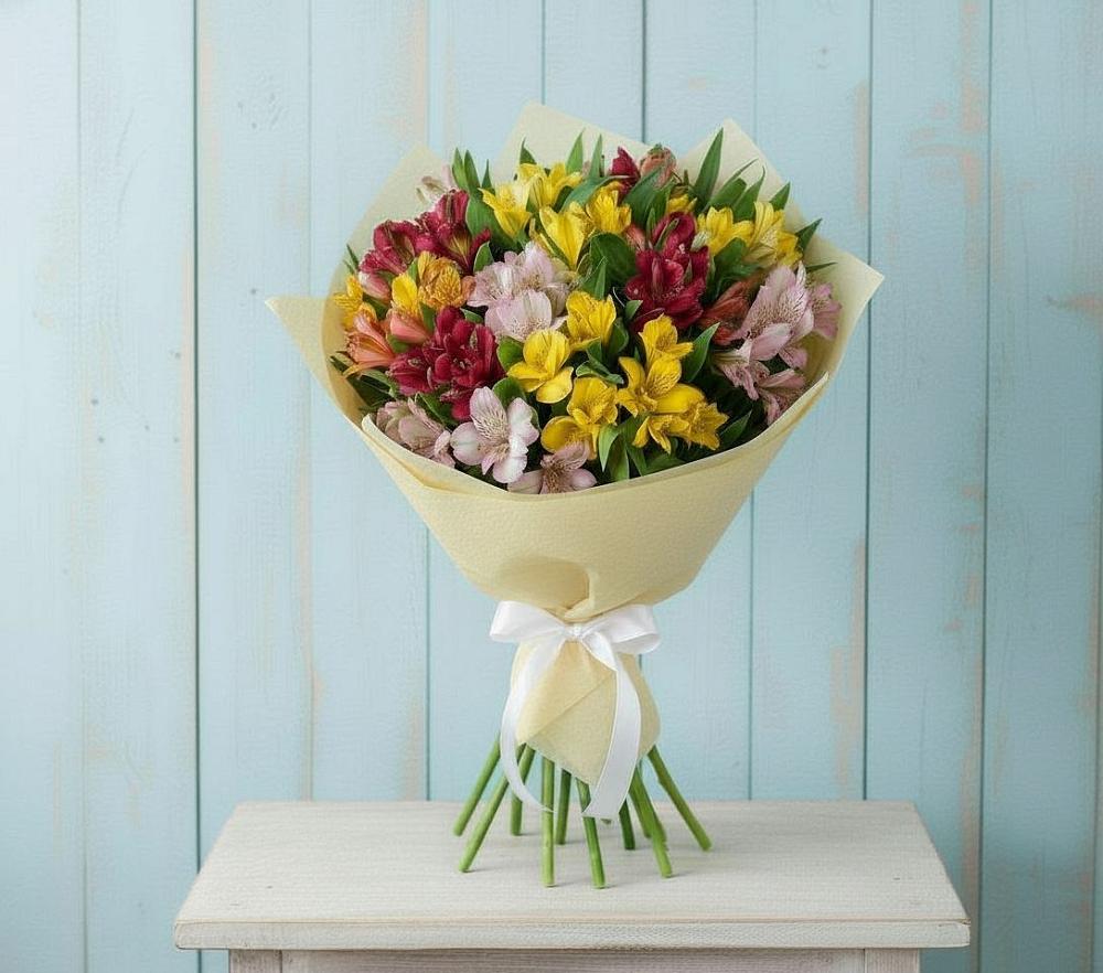 Букет цветов из: Альстромерии в Заветы Ильича