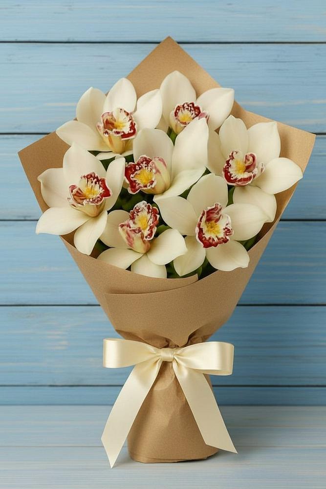 Букет цветов из: Орхидеи и Розы в Заветы Ильича